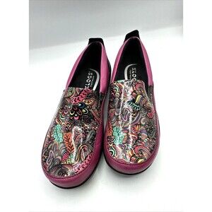 Klogs Ashbury Zen Tangle Slip On Clogs Pink/ Black Size 6.5M